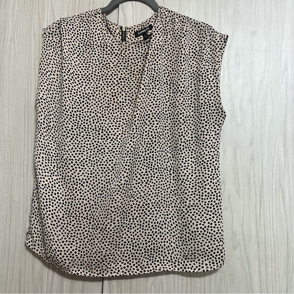 Polka Dot Sleeveless Top